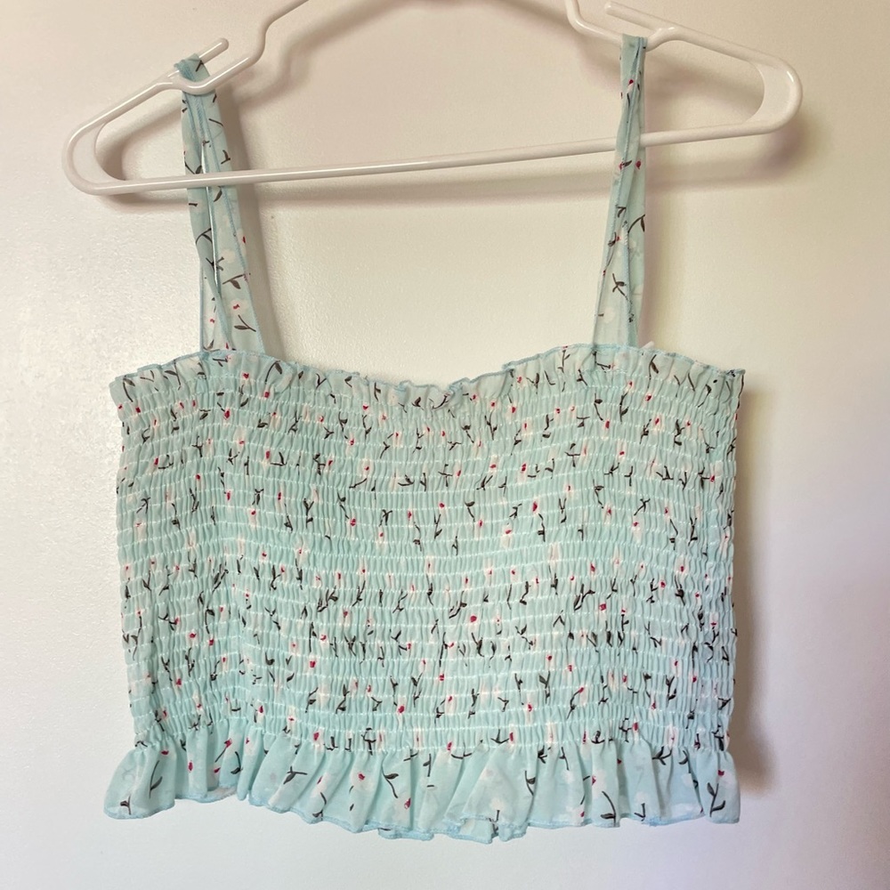 Blue crop top